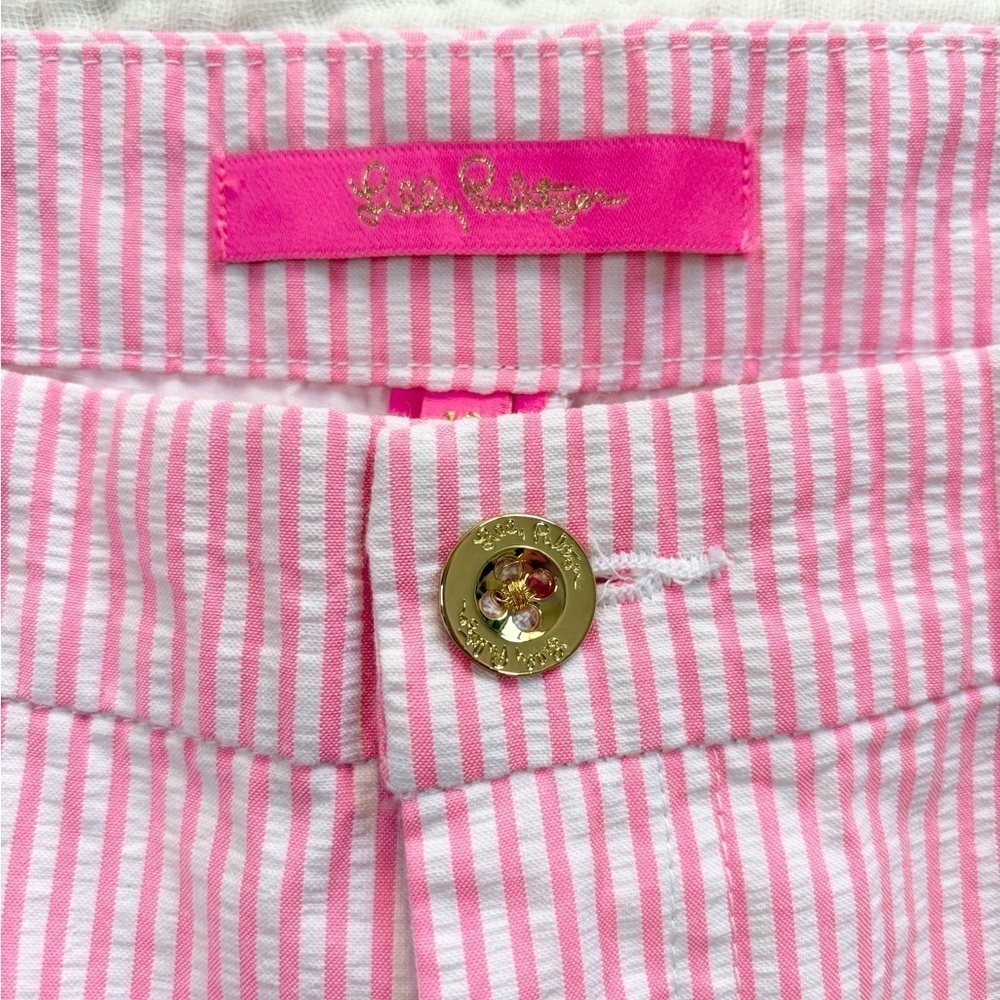Lilly Pulitzer Pink Seersucker Shorts - Picture 4 of 10